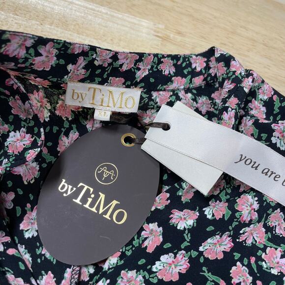 ByTiMo NWT Floral Fit & Flare Minidress Aster Rushed Size XL Flutter Sleeve - Picture 5 of 12